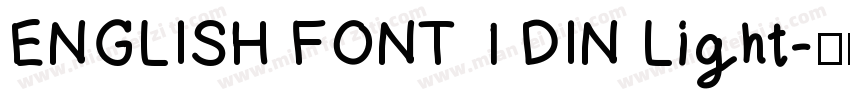 ENGLISH FONT 1 DIN Light字体转换